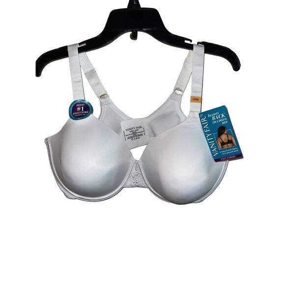 Vanity Fair Beauty Back Full Figure Underwire Smoothing Bra 76380 - White 42DD - Picture 1 of 5
